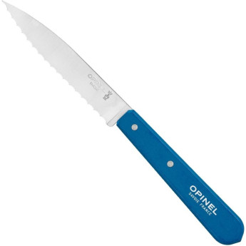 Нож столовый Opinel №113, деревянная рукоять, блистер, нержавеющая сталь, синий